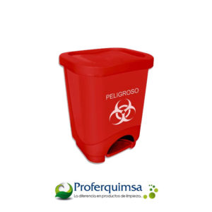 TACHO RECICLABLE C/PEDAL ROJO